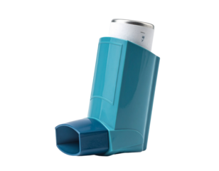 Medical inhaler isolated on transparent background healthcare concept