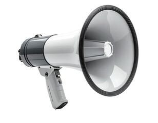 Megaphone illustration on transparent background communication and announcement concept
