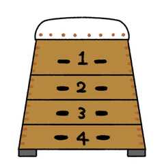 跳び箱のシンプルかわいいイラスト