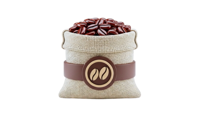 Sack of Coffee Beans with Logo