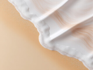 Soft wave foam sandy beach foam texture shoreline minimal composition pastel color