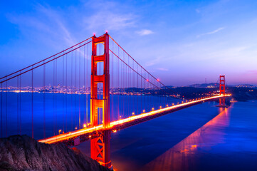 Fototapeta premium Golden Gate Bridge, San Francisco, California, USA