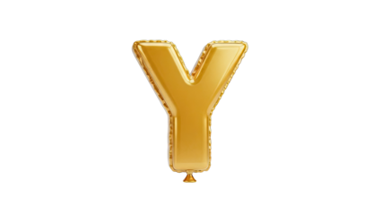 Gold Letter Y Balloon