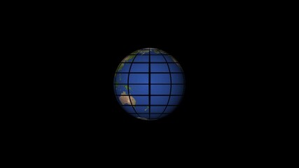 Realistic Globe With Grid Lines Showing Americas On Black Background earth world - Powered by Adobe