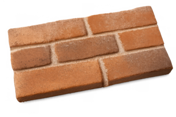 Section of a brick wall texture with red terracotta masonry, illustrating construction material and background element