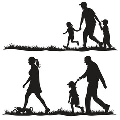 silhouettes of people