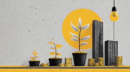 The imagery conveys the idea that innovation in the financial sector is the seed for growth, fostering a healthier and more sustainable financial ecosystem