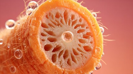 fresh carrot showing the core structure