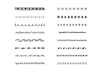 ナチュラルでシンプルな手描きのラインセット8