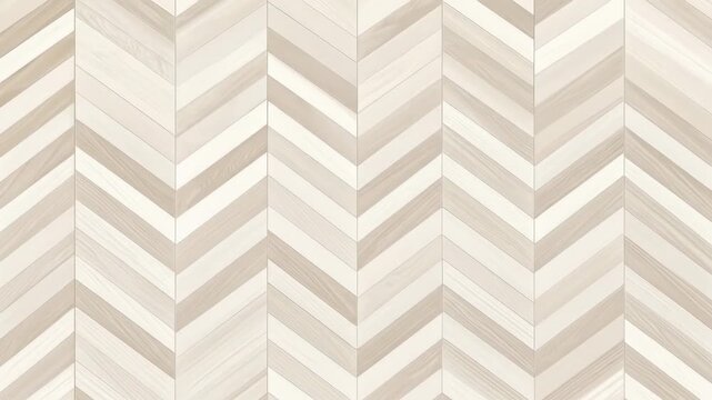 Seamless light wood flooring with a chevron pattern for an elegant interior design.