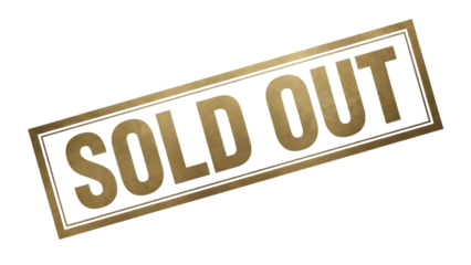 Sold out stamp isolated on transparent background