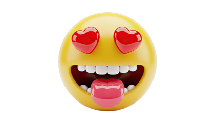 Smiling Emoji with Heart Eyes and Tongue Out