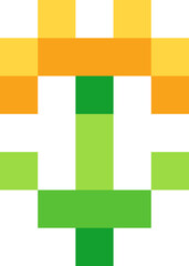 SImple Pixelated Flower Illustration