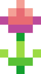 SImple Pixelated Flower Illustration