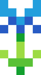 SImple Pixelated Flower Illustration