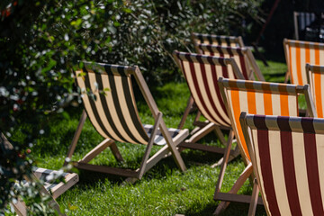 Obraz premium Old styled chairs in the garden