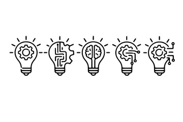 Simple Idea Light Bulb Icons