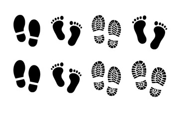 Footprints and Shoe Prints