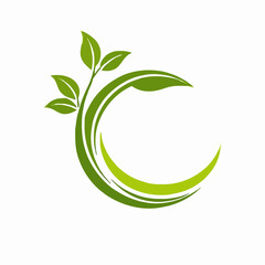 Green Leaf Circle Design