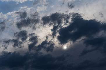 Obraz premium Textured sky in the sunset time