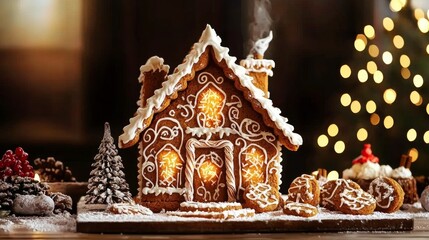 Explore a surreal cookie house brimming with delicious human cookie creations.