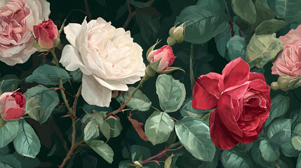 bouquet of red roses