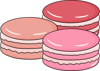 Valentine&rsquo;s Day Flat Design Clipart Set Cute Love Icons Hearts Sweets Desserts Element