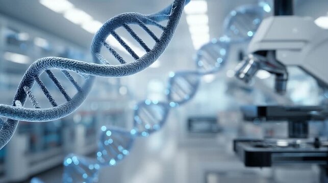 Depiction of DNA spiral using modern sequencing methods