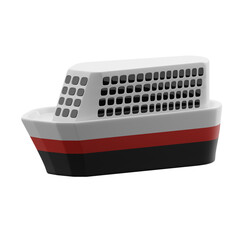 Passenger ferry boat 3d illustration