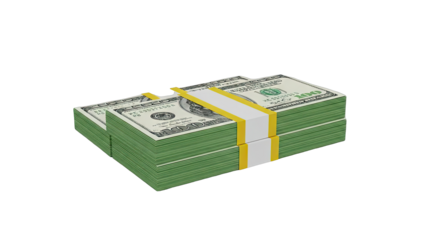 Stacks of US 100 Dollar Bills