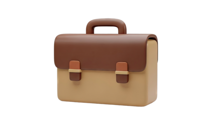 Stylized 3D Briefcase Icon