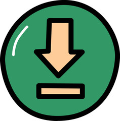 Download symbol with outline illustration