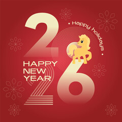 Happy new year 2026 horse year