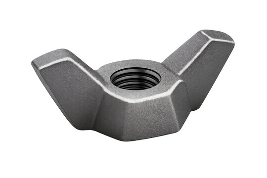 Wingnut providing secure fastening for construction, industrial, and diy projects, showing robust metal hardware component