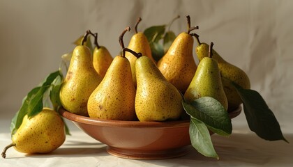 pears in a bowl