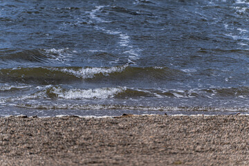 Lake surface in windy weather