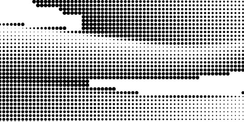 Halftone background vector. Monochrome Abstract dot, Gradient halftone dots for background pattern and texture.eps10
