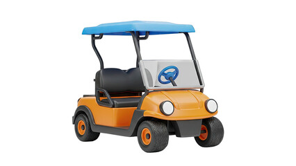 Orange and Blue Golf Cart