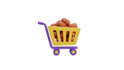 Shopping cart filled with dates
