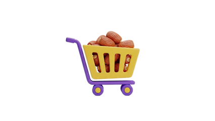 Shopping cart filled with dates