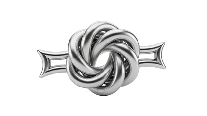 Silver infinity knot ring
