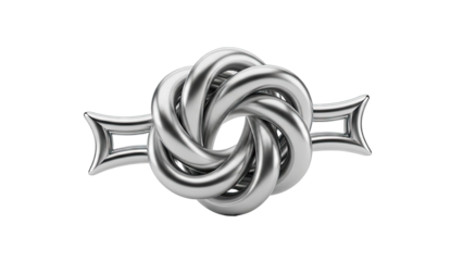 Silver infinity knot ring