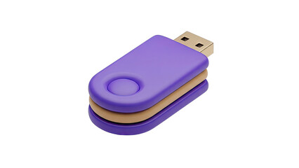 Stack of Purple and Tan USB Flash Drives