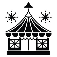 winter fair decor vector