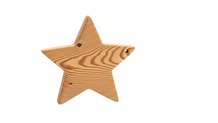 Wooden Star With Glitch Effect On Black Background