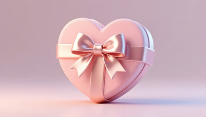 Minimalist romantic heart shaped gift box design