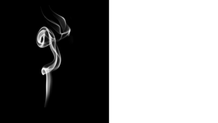 Ethereal smoke swirls on black background, creating a mesmerizing display