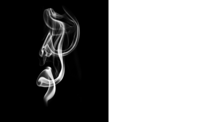 Ethereal smoke patterns on black background