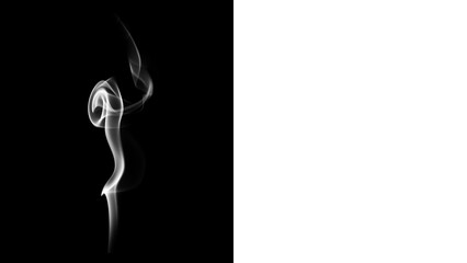 Ethereal smoke swirls in dark space