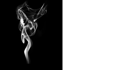 Ethereal smoke swirling in darkness, creating a mesmerizing abstract